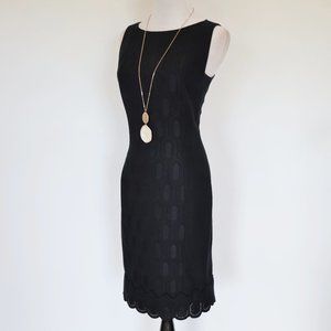 KAY UNGER Size 4 Black Sleeveless Dress Career Cocktail